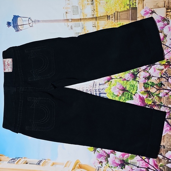 True Religion Sammy Crop Big T Corduroy Pants Size 28 - Picture 6 of 7